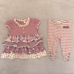Matilda Jane dress set 3-6 M Girl
